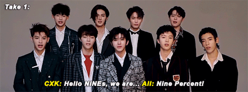 nine percent behind the scenes filming their introductory sentence
