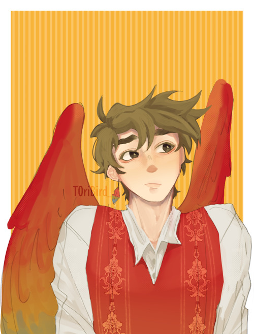 I tried drawing a grian design for the first time!! (；・∀ ・)everyone draws him with wings so I assume