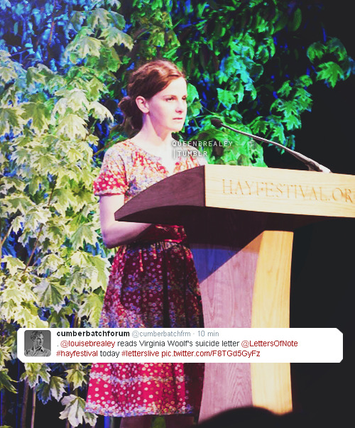 queenbrealey:  Louise Brealey @ Hay Festival. Thanks to cumberbatchforum [x]