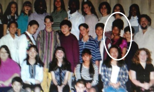 dessilovesdricki:fuckyeahitspcola:yungnics:nicki minaj in school picture. // photo via RubenTheNinja