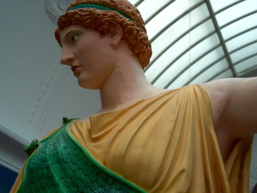 arjuna-vallabha:Athena colorida, como eram as estatuas da Grécia e da Roma antiga