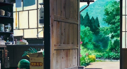 ghibli-collector:“I yearn for the countryside” The Art Of Only Yesterday (1991) Art Direction Kazuo Oga - Director Isao Takahata