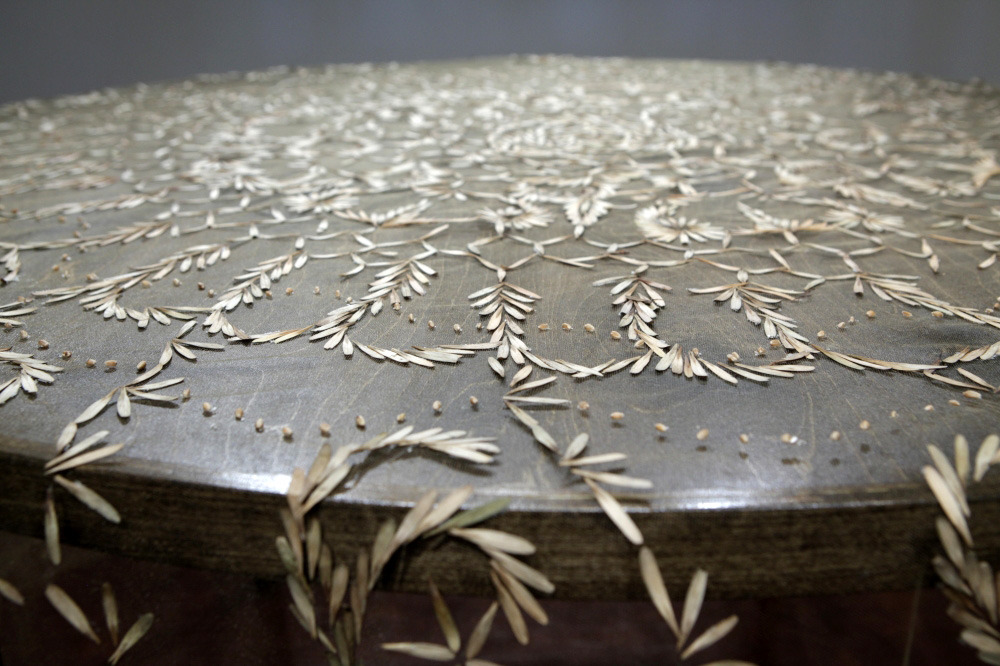 itscolossal:  Heirloom: A Tablecloth Created with Lace-like Patterns of Collected