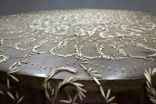 archiemcphee: Kansas City-based artist Rena Detrixhe created this exquisite tablecloth using thousan