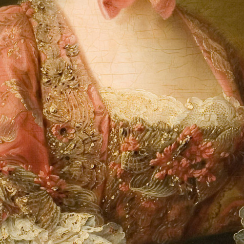 my18thcenturysource:On Wednesdays We Wear Pink:“Portrait de Marquise de Caumont La Force”, 1767, Fra