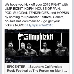 Mother Of God Would I Kill To See Limp Bizkit, Korn And House Of Pain In Cali 🍀😍