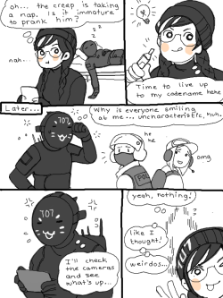 alaingreyart:  sometimes I draw silly comics late at night for my friends. 1. Vigil is my favorite boy in the whole game 2. My friend mains Cav and has a lot of rude things to say about Glaz, my number 2 boy. 