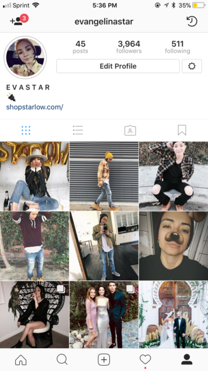 Follow the gram @evangelinastar