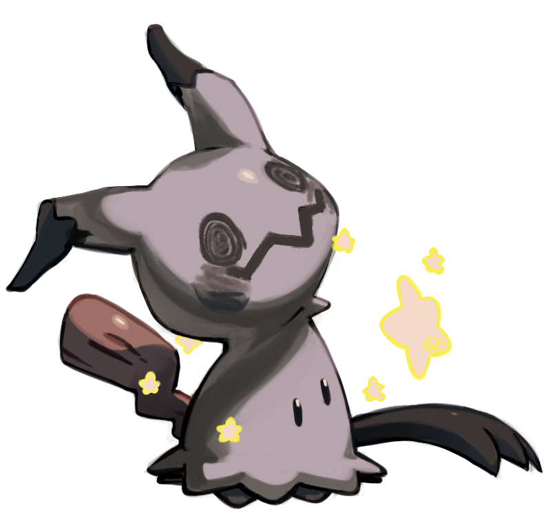 OC] Shiny Mimikyu with a little bow tie because yes : r/Pokemonart