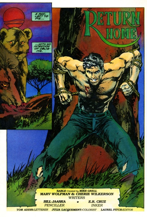 Page from Sable #10. 1988. Art by Bill Jaaska and E.R. Cruz.