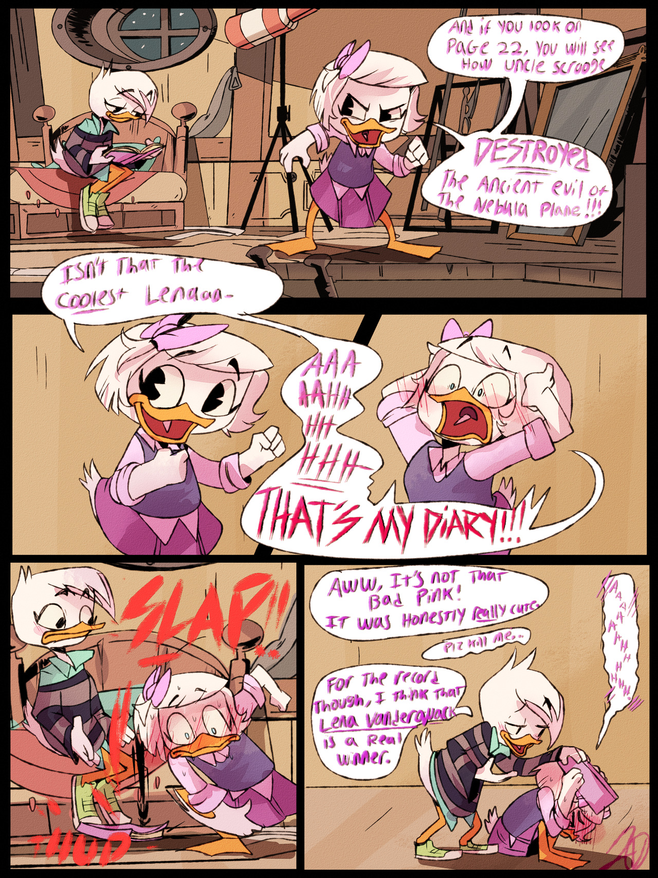 jen-iii: Weblena Week Day 12: Diary! Or in which Webby accidentally gives Lena her