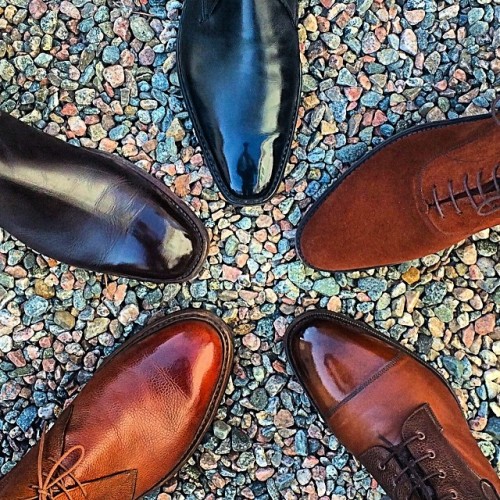 Boot circle. #crockettandjones #edwardgreen #jfitzpatrick #rmwilliams #boots by erikged