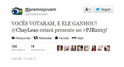 Chay ganhou o PJB! 