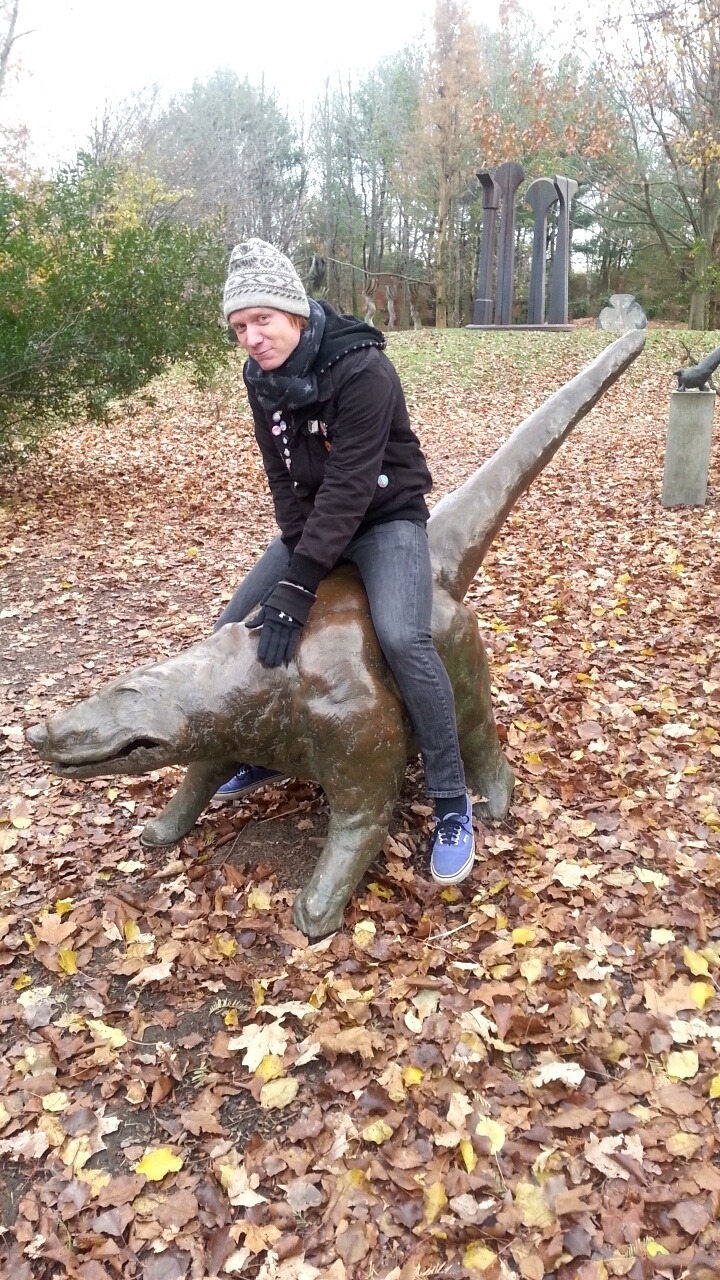 Graham and I went to Gardens of Sculpture and we saw a bunch of weird dogs.