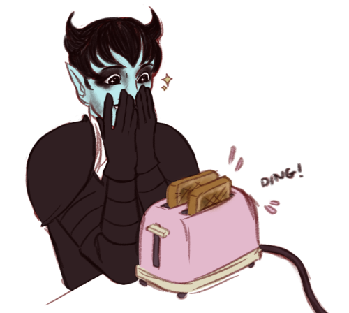 He Is Making Toast