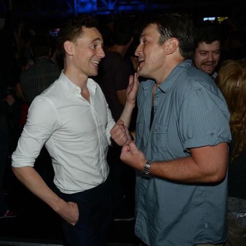 Shekinah: A favorite moment of #NerdHQ13…. Watching @NathanFillion &amp; @twhiddleston ge