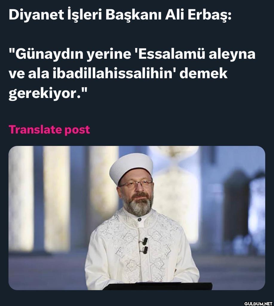 Günaydın Ali bey....