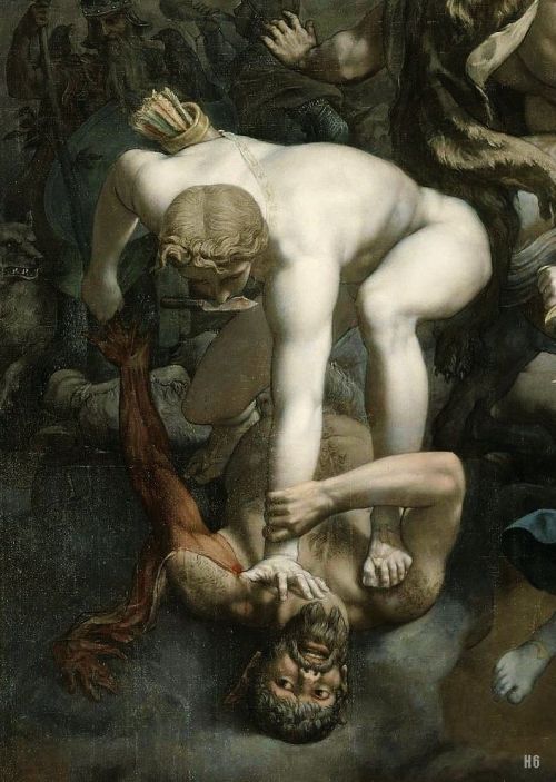hadrian6: Detail : The Divine Tragedy. 1865-69. Paul Marc Joseph Chenavard. French. 1808-1895. 