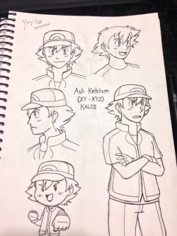 aufigirl:  Here’s some more Ash/Satoshi sketches!  I’m going to miss the XY series. That one series that pulled me back into Pokeani after 5-6 years. 