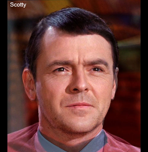 tastefullyoffensive:  Star Trek Actors Past and Present Combined [thenordicguy]Previously: Celebrities