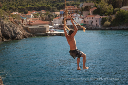 #269 Swing like Tarzan from the cliffs of Veli Lošinj.Photo by Tim Ertl