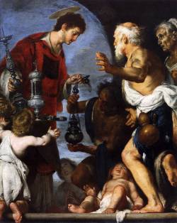 elegantiaearbiter:The Charity of Saint Lawrence,