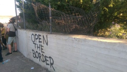 20 July 2016, Thessonaliki - No Border activists cut the fences of the Xanthi detention center