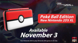 tinycartridge: Amazing Pokéball New 2DS XL ⊟ November 3. I love it. Really great strides in the science of DS/3DS designs. BUY Pokémon Ultra Sun and Ultra Moon, Z-Ring, Pokkén Tournament DX 