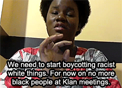 theuppitynegras:  queenoffrance:  bonafidepersonofshade: The Whites are Boycotting