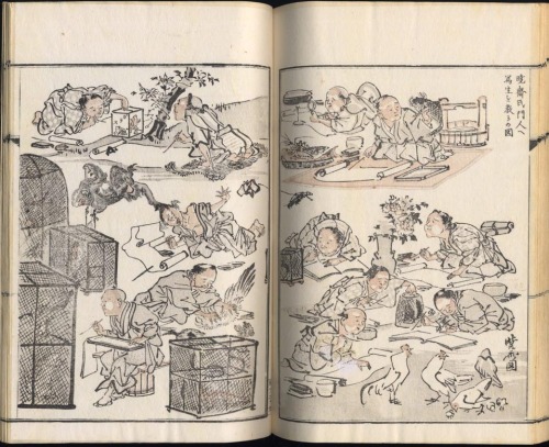 geritsel:Kawanabe Kyōsai - Spreads from the four volumes of Kyōsai gadan (Kyōsai Treatise on Paintin