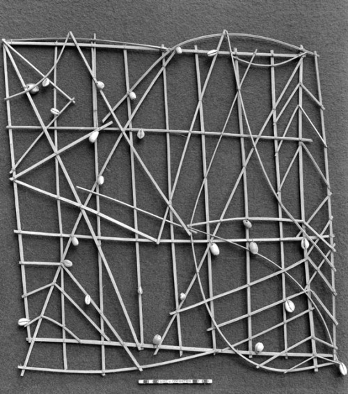mordmardok: polynesian “map” depicting islands, ocean swells, and wind currents w