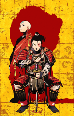 girlwithlandscape:  Super cool Avatar: The Last Airbender art in the Japanese style (x) 
