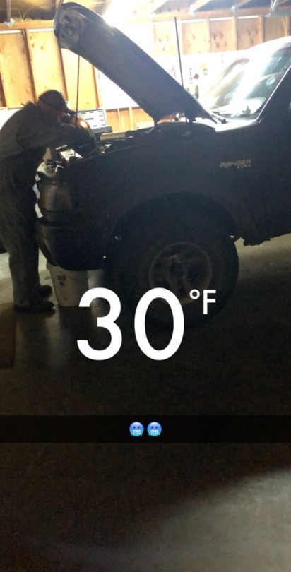 Cold day of tinkering with the roommate in an unheated garage . Time to defrost and