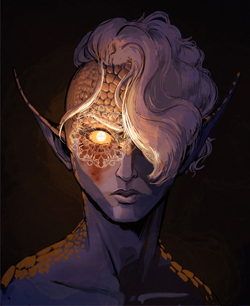 Thing I doodled in September after a dnd session. My character Heidrek got a magical golden eye that