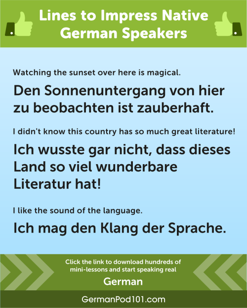 Do you know the Lines that will impress native #German speakers?  PS: Sign up here to learn more abo