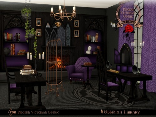 Obsidian Library By SIMcredible!designs | Available at TSR. Part of ‘Modern Victorian Gothic&r