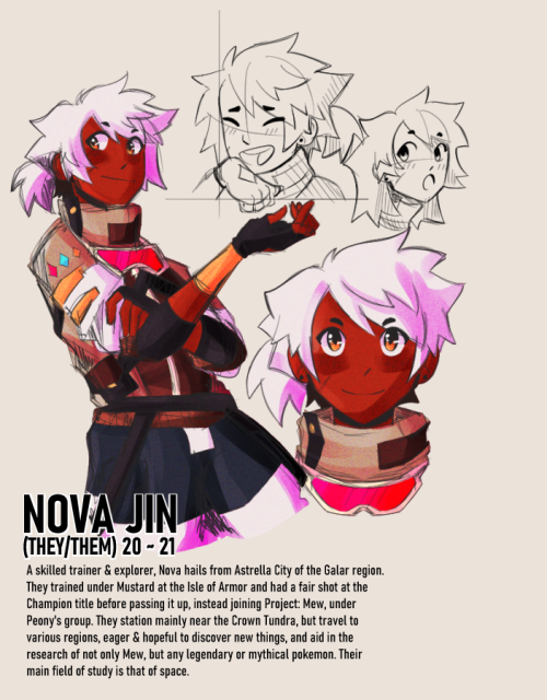 Lil bio ref for Poke!verse Nova! Inspired by Gurren Lagann concept art