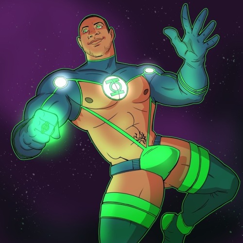 byronpowerart:  Sexy gay Green Lantern commission!