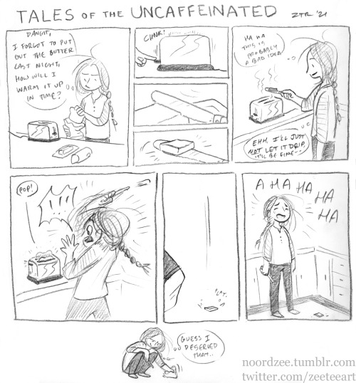 Hello I was very stupid on Saturday morning and I drew a comic about itAfterwards I just stuck cold 