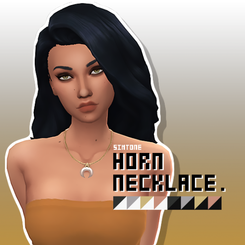 simtone:HORN _ Necklace8 swatches ↓ in-game pictures below + CCBase game compatibleAllowed for rando