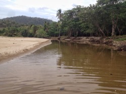 theeyeoftroy:  River on Las Cuevas beach, Trinidad. Copyright 2016 Troy De Chi. All rights reserved.