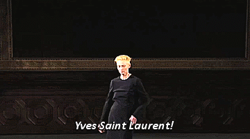 Tilda Swinton Striking Fierce Poses And Calling Out The Names Of Fashion's Legendary Greats In Her Performance