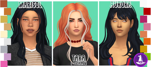 simthing-clever:@clumsyalienn &amp; @kamiiri Witching Hour Hair Dump  UPDATE: 09/03/21 UPDATED S