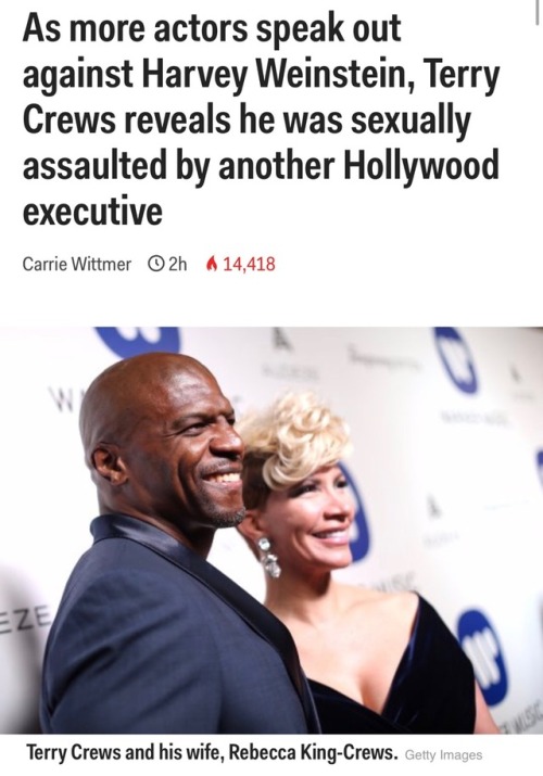 tonibraxtons3rdbankruptcy: surdelfrontera:  yayfeminism: Terry Crews shares story of being sexually assaulted by Hollywood executive.  😢 this is fucking terrible    This important tho bc liiike I feel like black men, especially those who are tall and