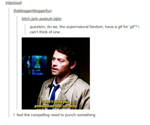 jiericho:  How Supernatural fandom takes over tumblr posts with relevant gifs PART 2