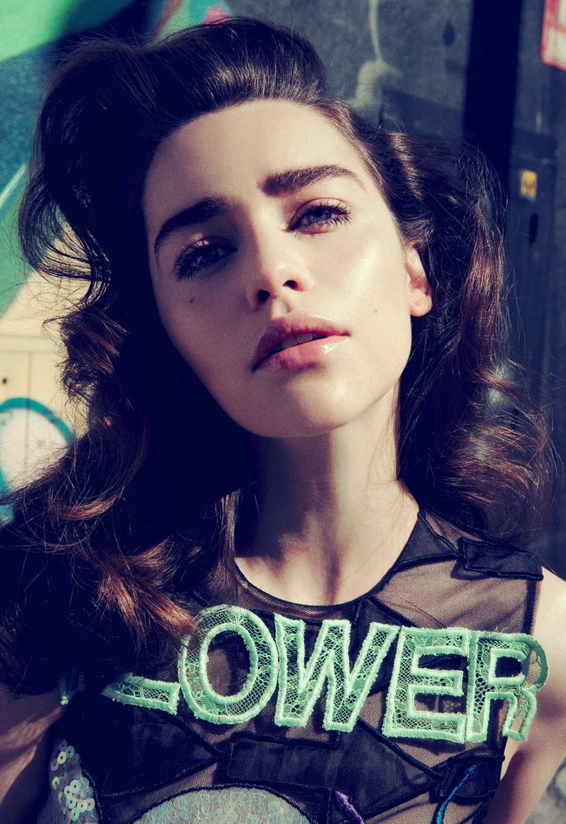 BLACK & BLUE — Emilia Clarke - Instyle UK (April 2014)