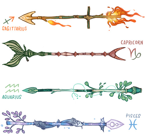 gabriel-picolo: Zodiac Arrows  ♈️ Aries were the vanguard, they invented the custom arrows. The