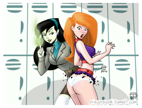 grimphantom:  pinupsushi:  Here are three Kim Possible images that I had posted on DA - two got deleted and one that wasn’t.“Hot Tub Party” and “Feel The Burn” were actually deemed images depicting the “sexualization of an underaged character“,
