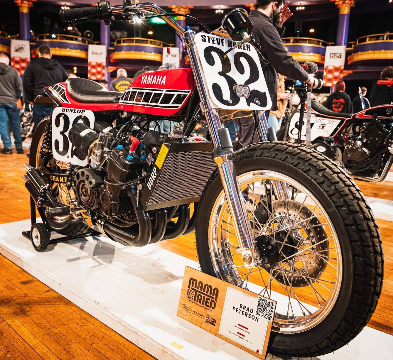 Banned But Unforgotten: Yamaha TZ750 from Brad Peterson (@soggiesnephew), as featured at @mamatriedshow 2022. A bike that, after the 1975 Indy Mile, prompted Kenny Roberts to say:
“They don’t pay me enough to ride that thing.”
After the season, the...