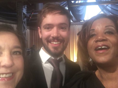 Ben Lovett of Mumford & Sons with Charlotte Cohen, Executive Director of the Brooklyn Arts Counc